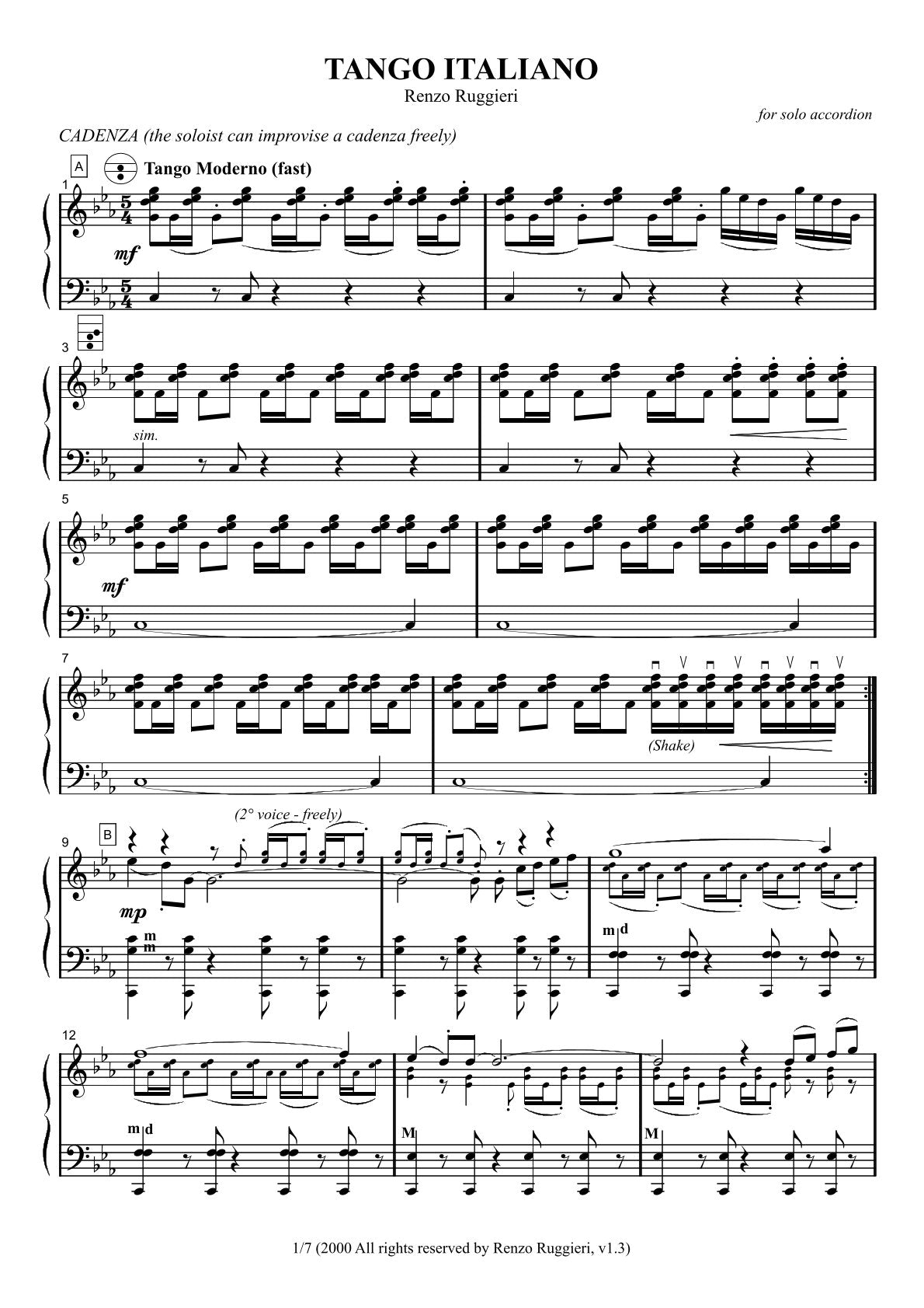 Tango Italiano (solo)