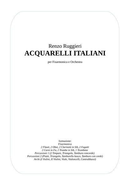 Acquarelli Italiani for Accordion and Orchestra (full score & individual parts)