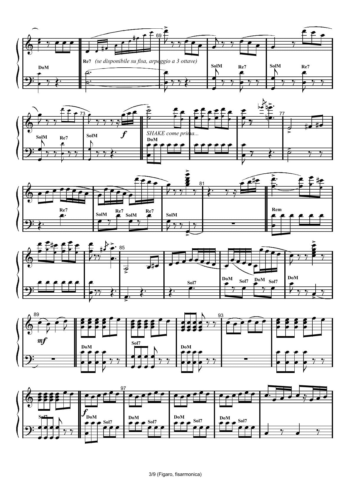 Figaro (solo) or (solo with string orchestra)