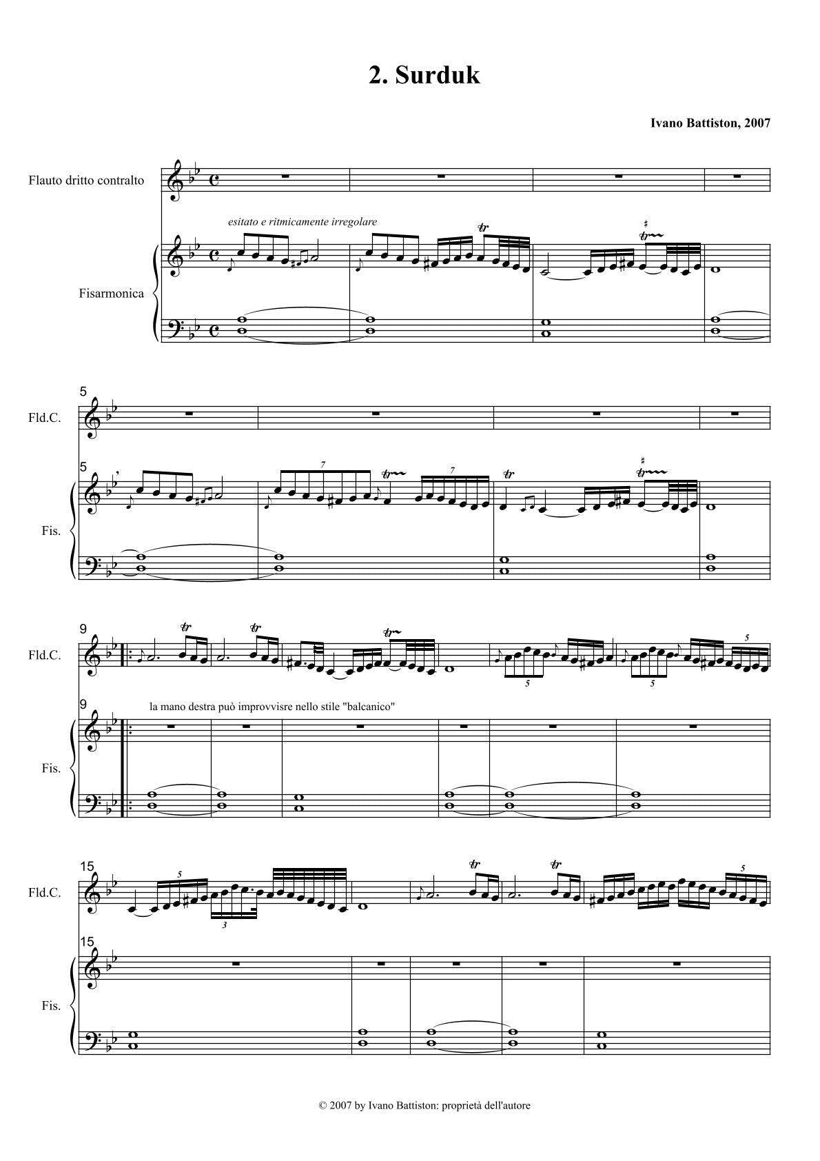 3 Balkan Dances ( for Accordion & Recorder) (Duet)