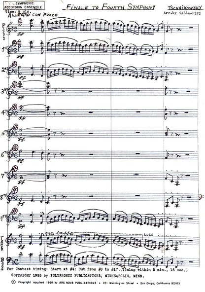 Allegro Con Fuoco, Finale from Symphony No. 4 (accordion ensemble)