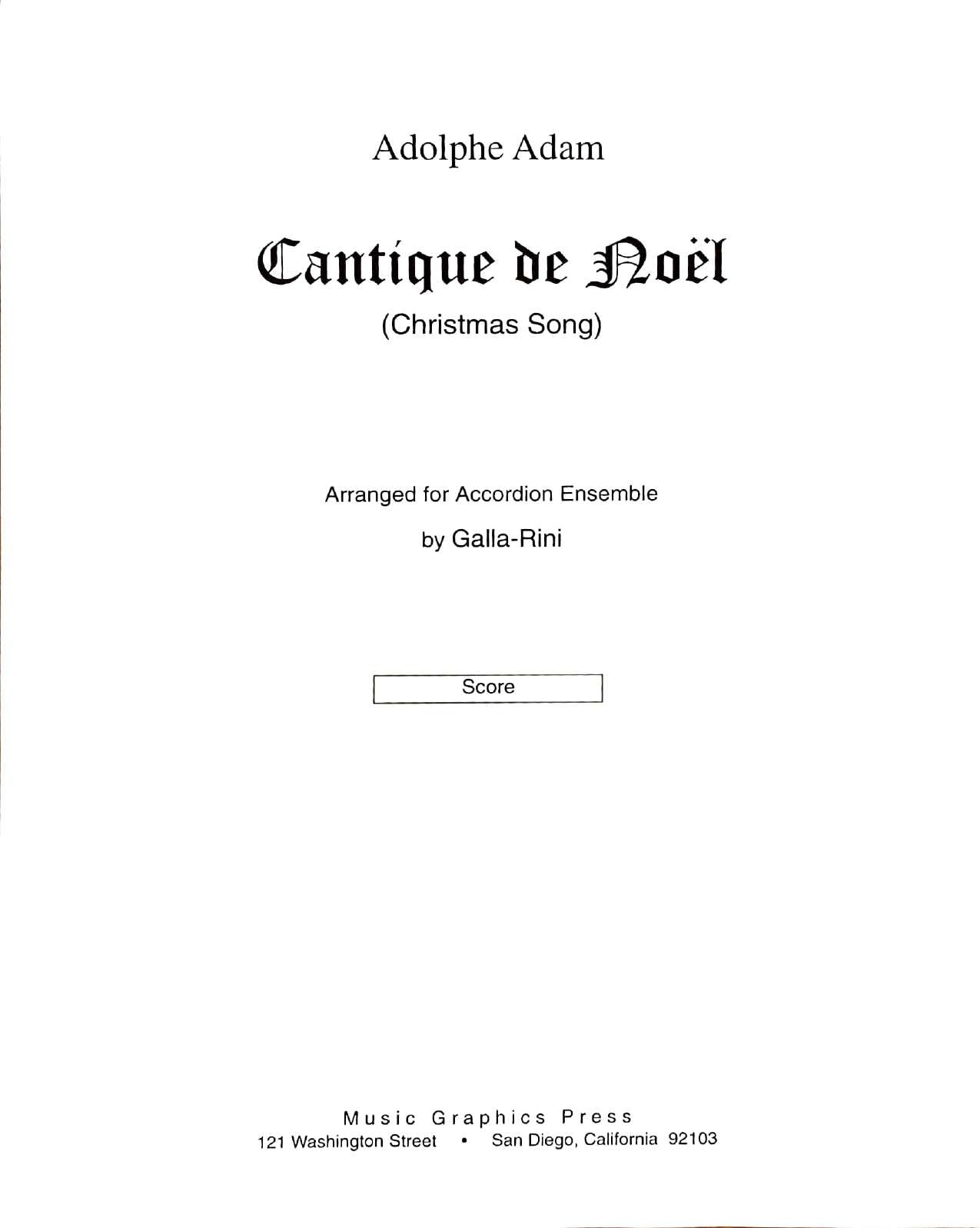Cantique de Noel (O Holy Night) (Ensemble)