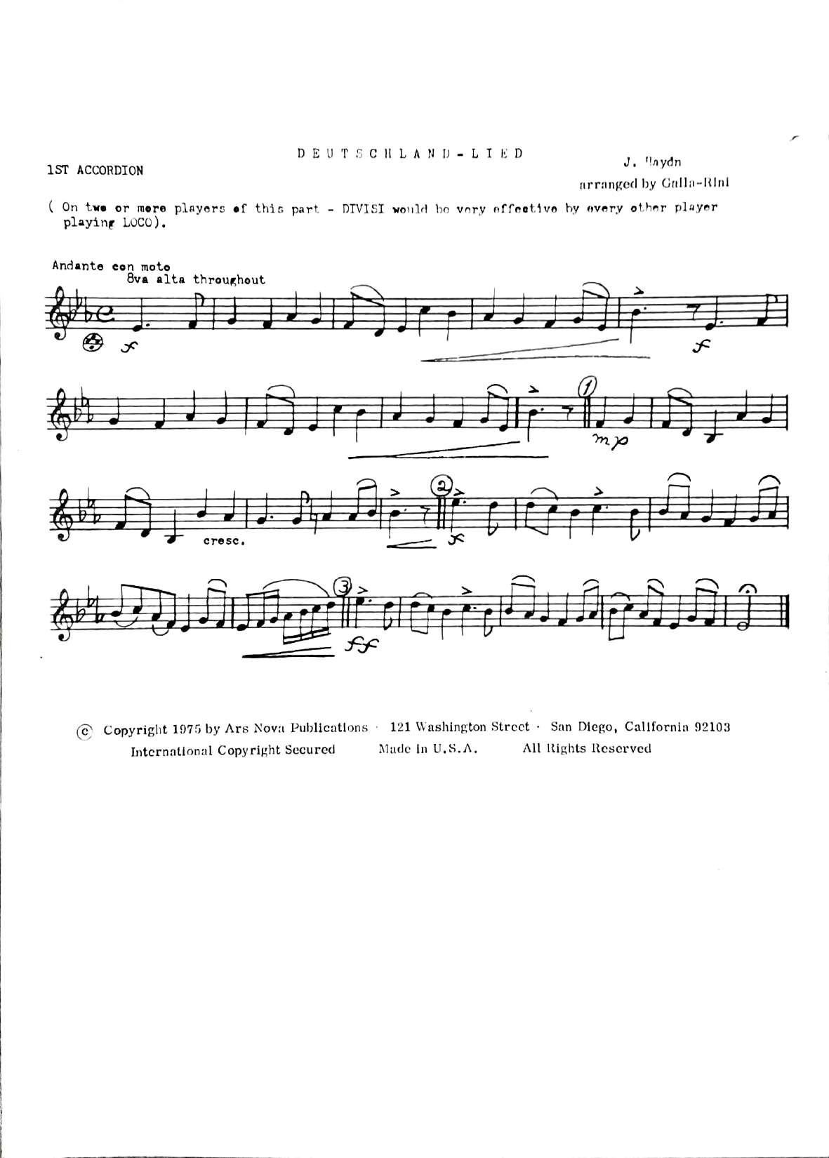 Deutschlandlied (German National Anthem)