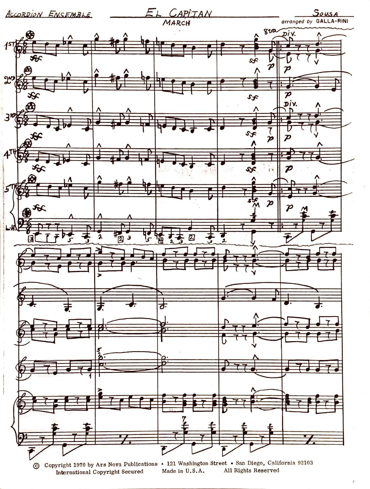 El Capitan March (Ensemble)