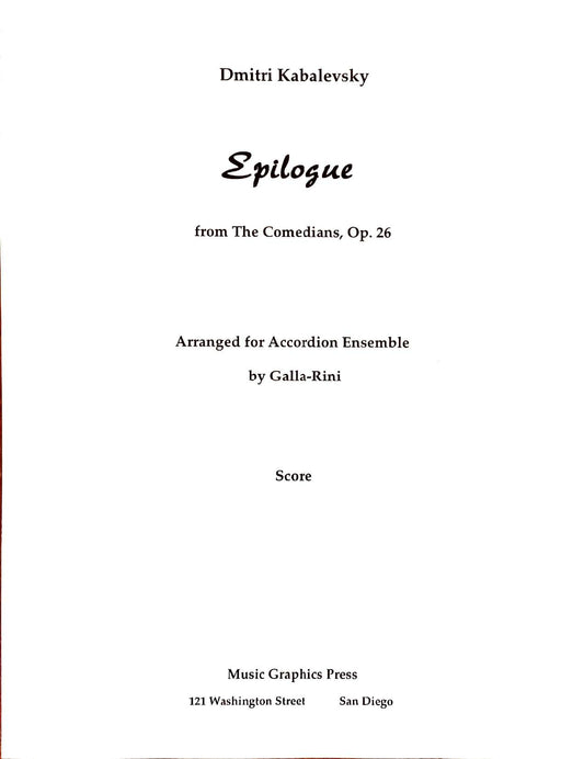 Epilogue from The Comedians Op. 26