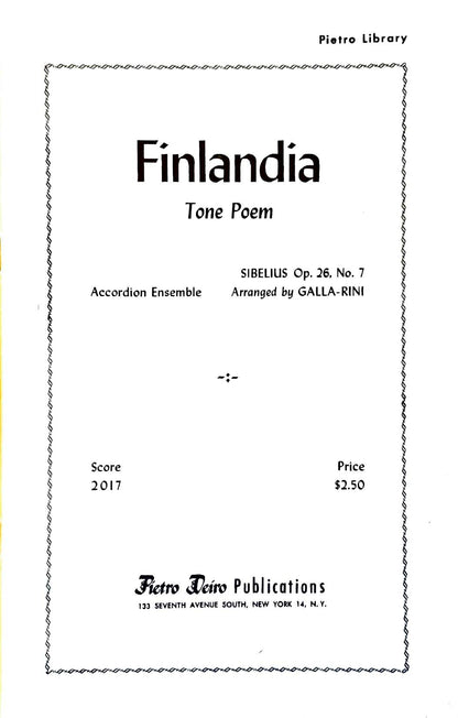 Finlandia, Tone Poem Op. 26 No. 7 (Ensemble)