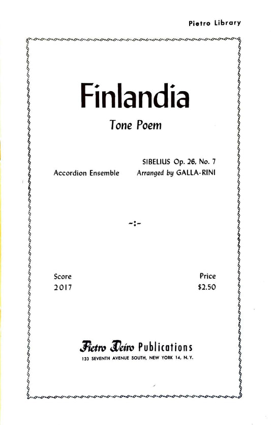 Finlandia, Tone Poem Op. 26 No. 7 (Ensemble)