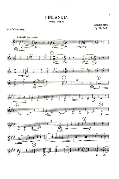 Finlandia, Tone Poem Op. 26 No. 7 (Ensemble)