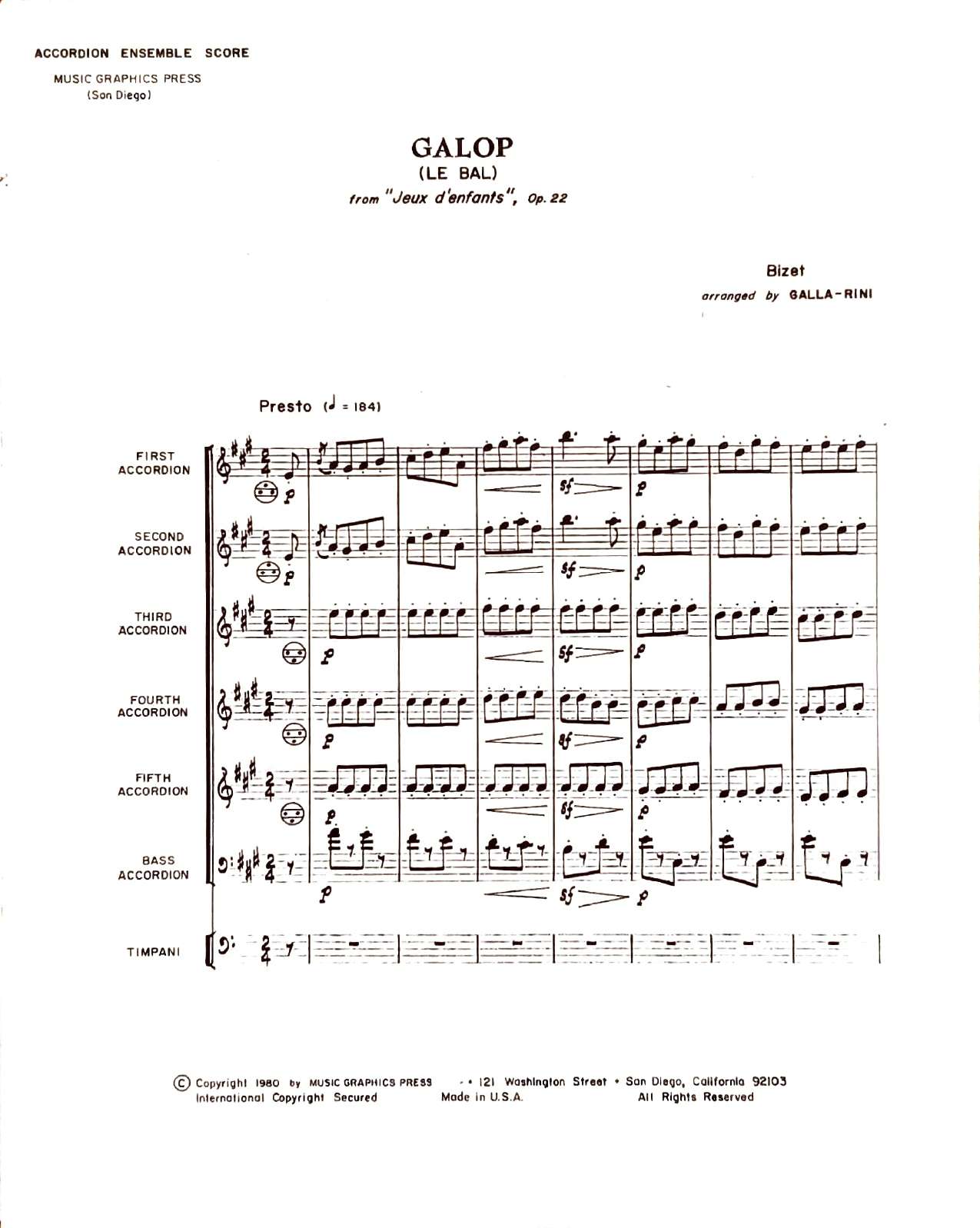Galop (Le Bal) from "Jeux d'enfants"