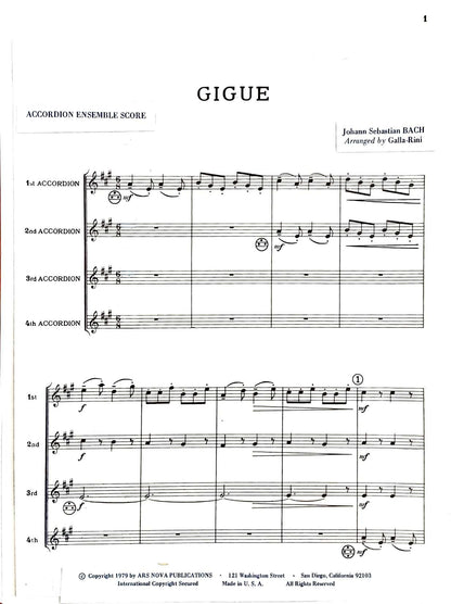 Gigue (J S Bach) (Ensemble)