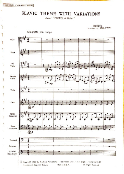 Slavic Theme With Variations  (from Coppélia Ballet)