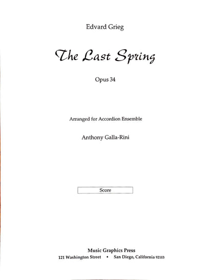 The Last Spring, Op. 34 No. 2