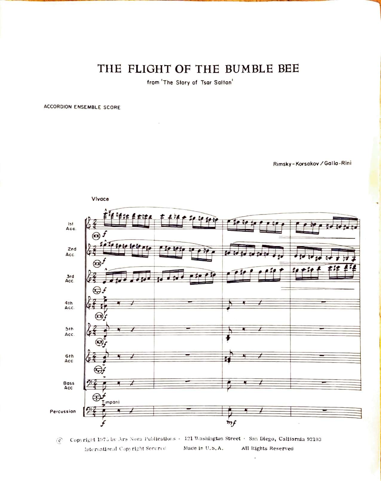 Flight of the Bumblebee (Ensemble)