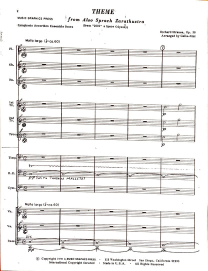 Theme from 'Also Sprach Zarathustra' Op. 30 (2001 A Space Odyssey)