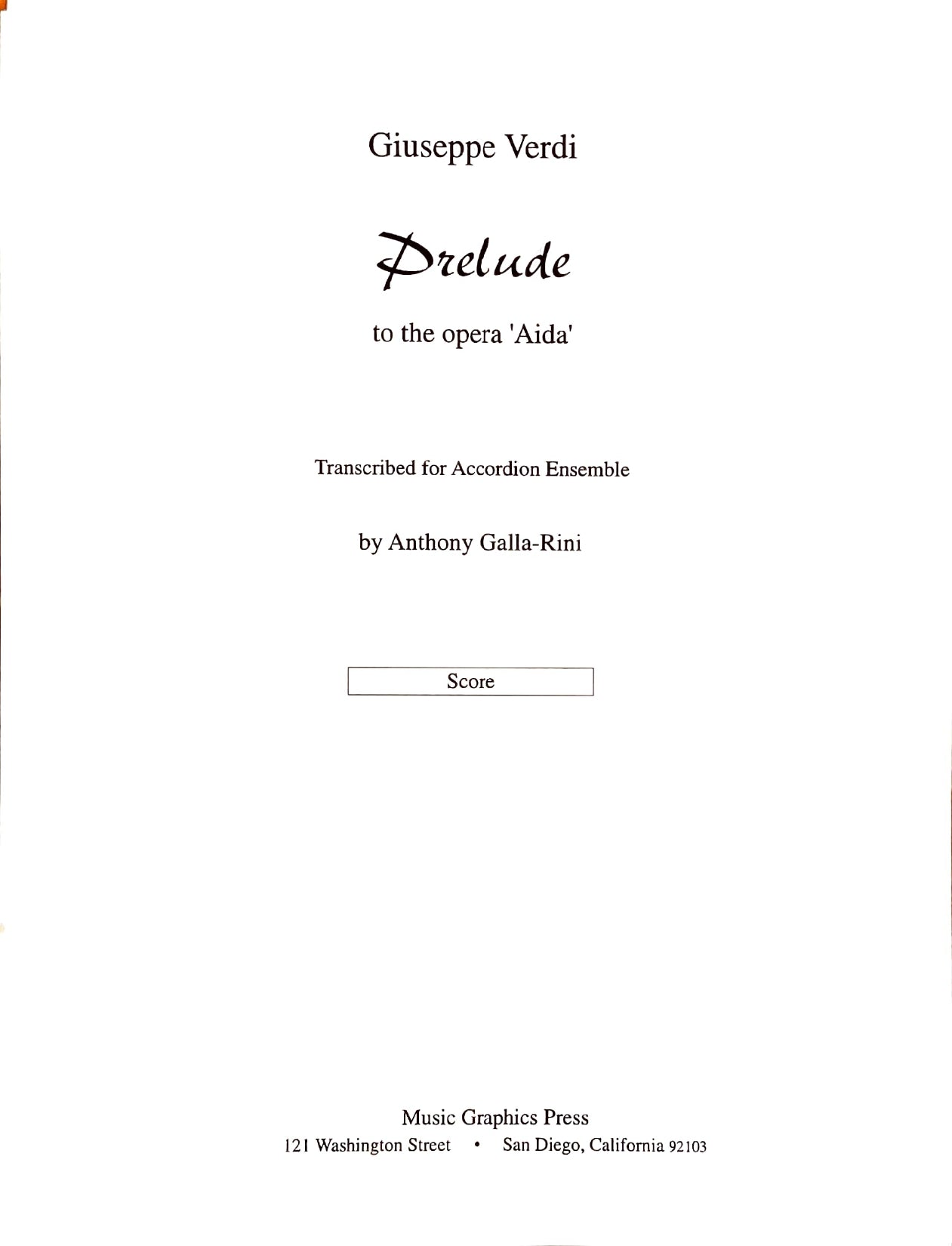 Prelude to Aida