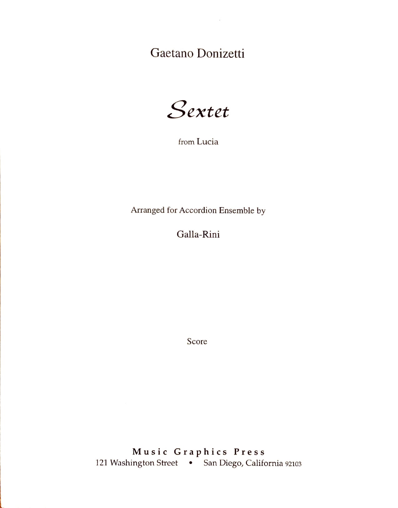 Sextet from Lucia di Lammermoor