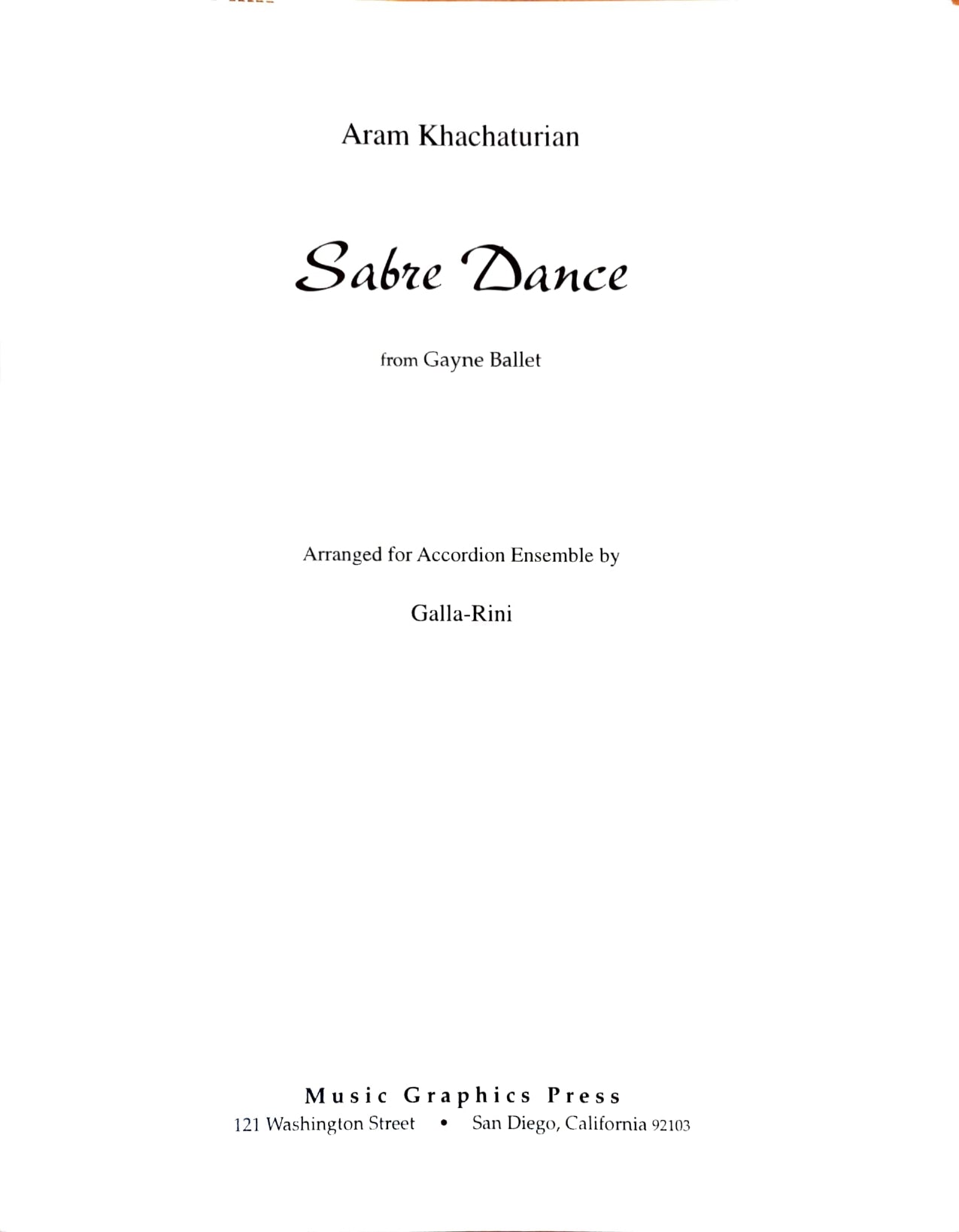 Sabre Dance (Ensemble)