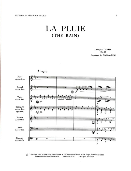 La Pluie (The Rain), Op. 27