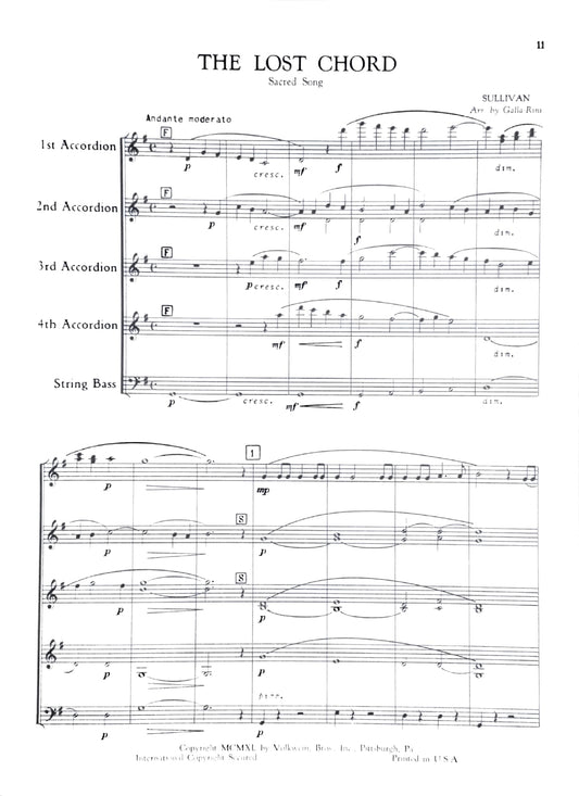 The Lost Chord, Sacred Song (Ensemble)