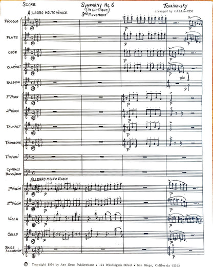 Allegro Molto Vivace Third Movement from Symphony No. 6 (Pathetique)