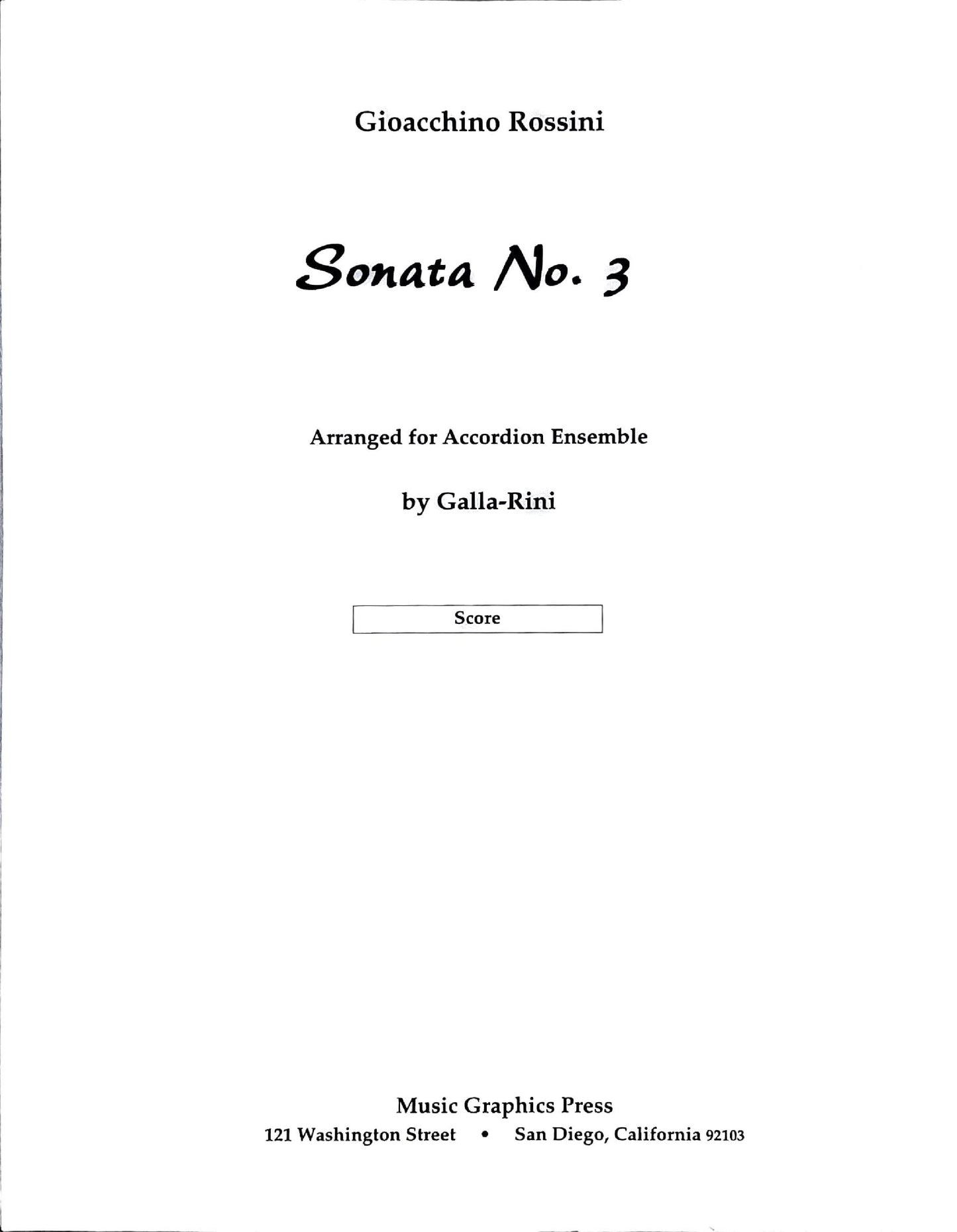 Sonata No. 3 (Ensemble)