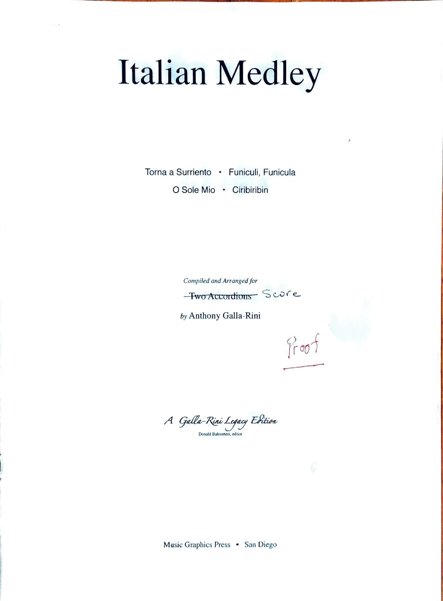 Italian Medley (Ensemble)