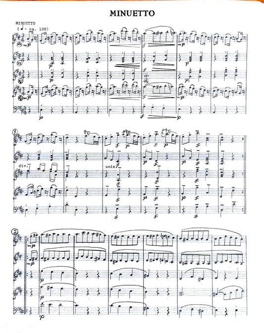 Minuetto from Divertimento K334 (Ensemble)