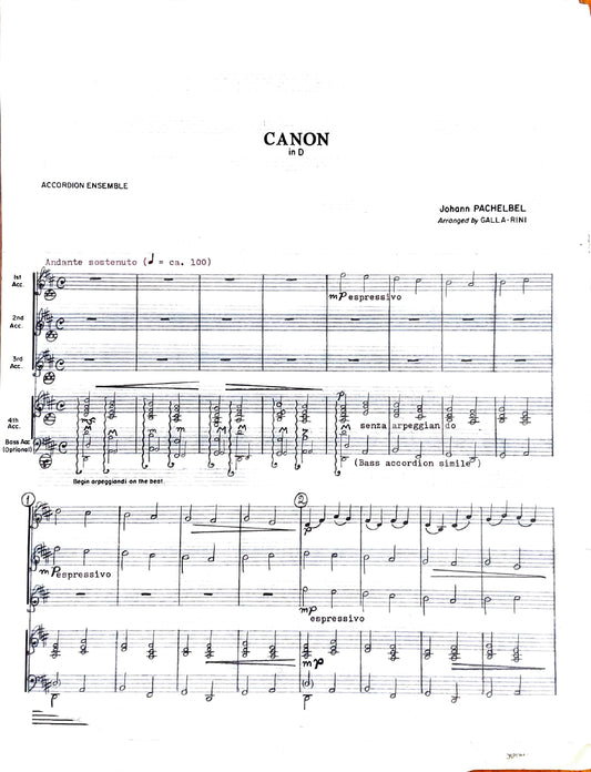 Canon in D (Ensemble)