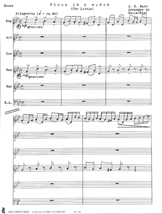 Fugue in G Minor, BWV 578 — “The Little Fugue” (accordion ensemble)