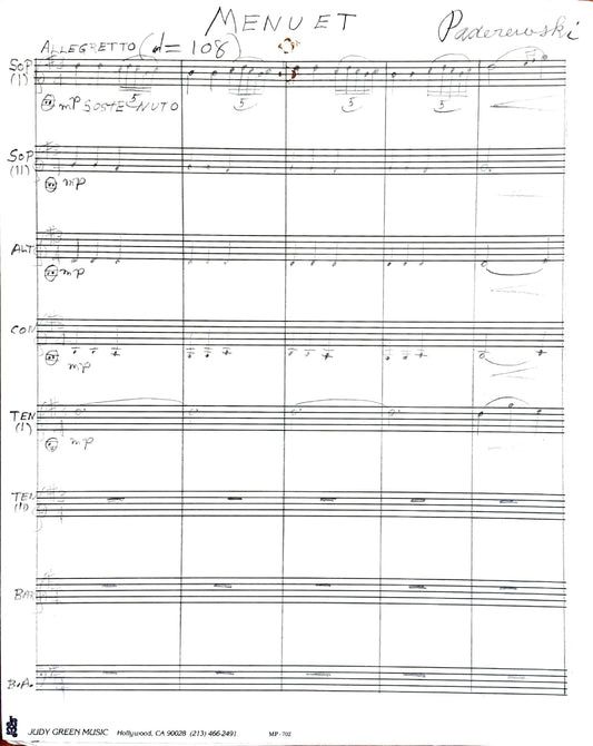 Menuet in G major, Op. 14 No. 1 (accordion ensemble)