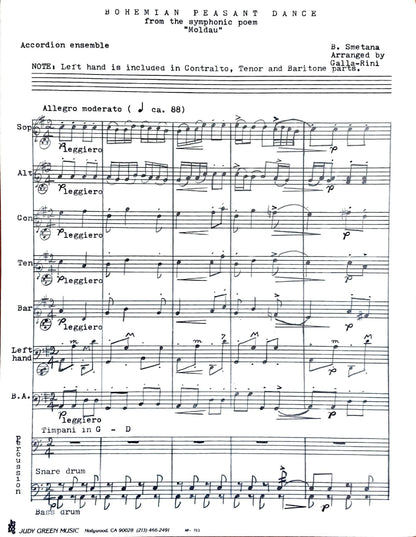 Bohemian Peasant Dance from the symphonic poem 'Moldau'