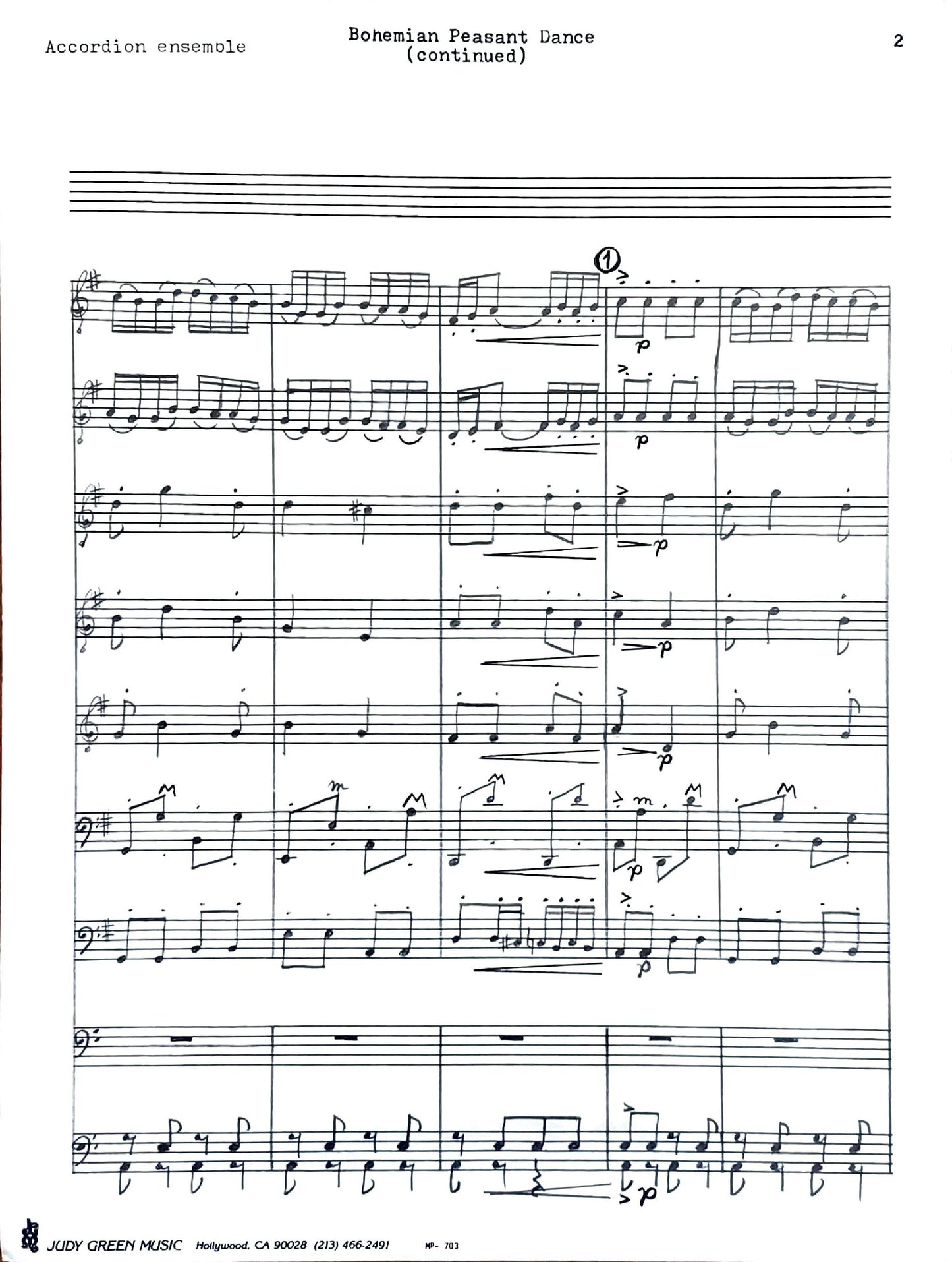 Bohemian Peasant Dance from the symphonic poem 'Moldau'