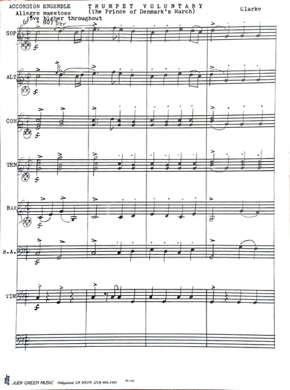 Trumpet Voluntary (from Prince of Denmark's March) (accordion ensemble)
