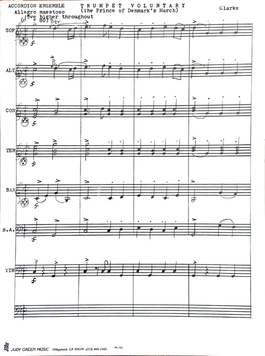 Trumpet Voluntary (from Prince of Denmark's March) (accordion ensemble)