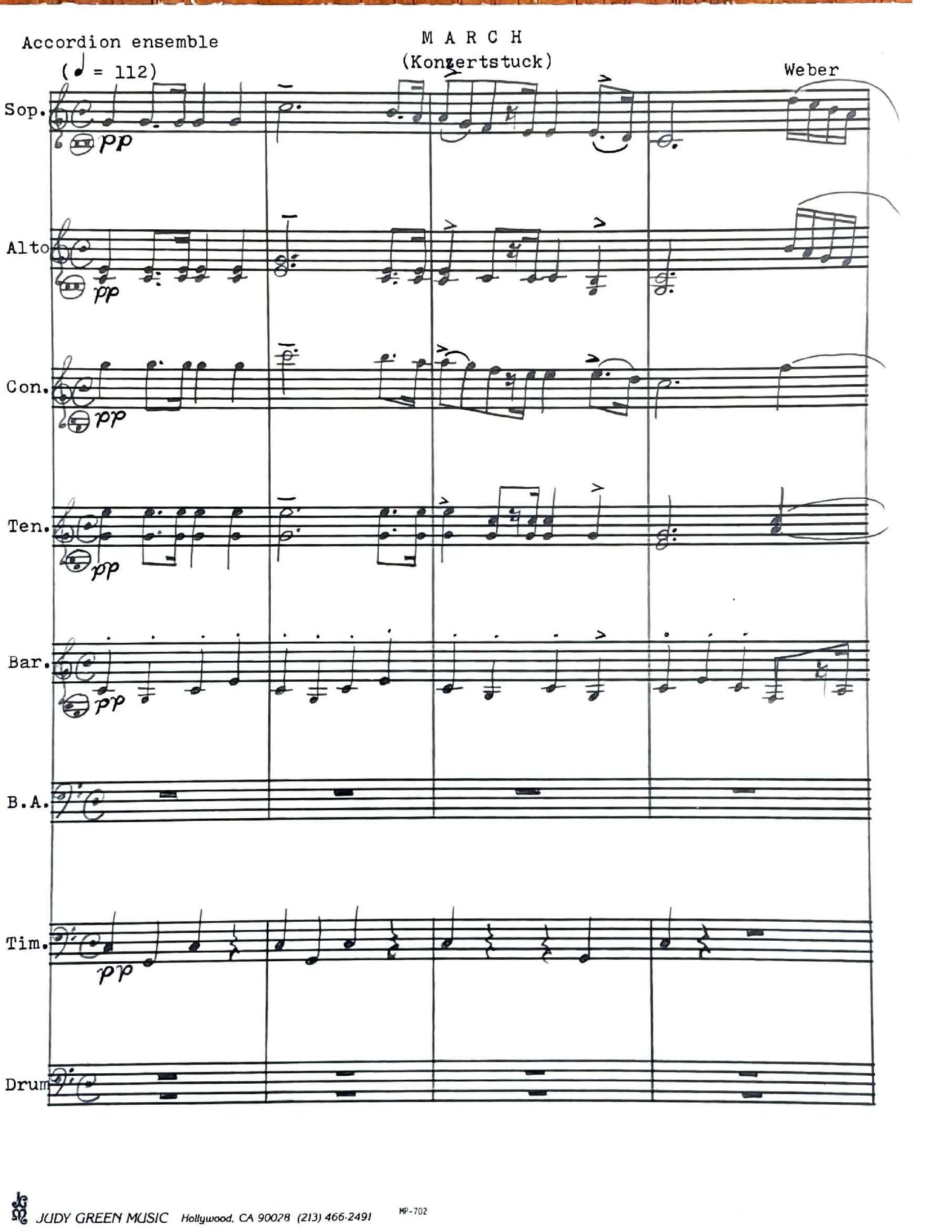 Concert March from Konzertstück Op.79 (accordion ensemble)