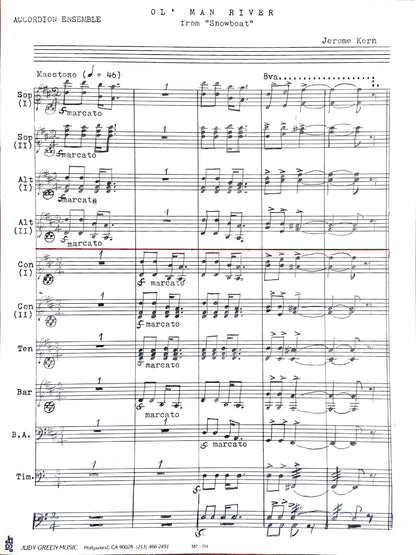 Ol' Man River from 'Showboat' (accordion ensemble)