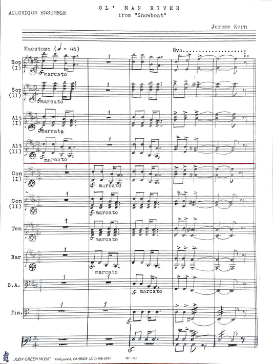 Ol' Man River from 'Showboat' (accordion ensemble)