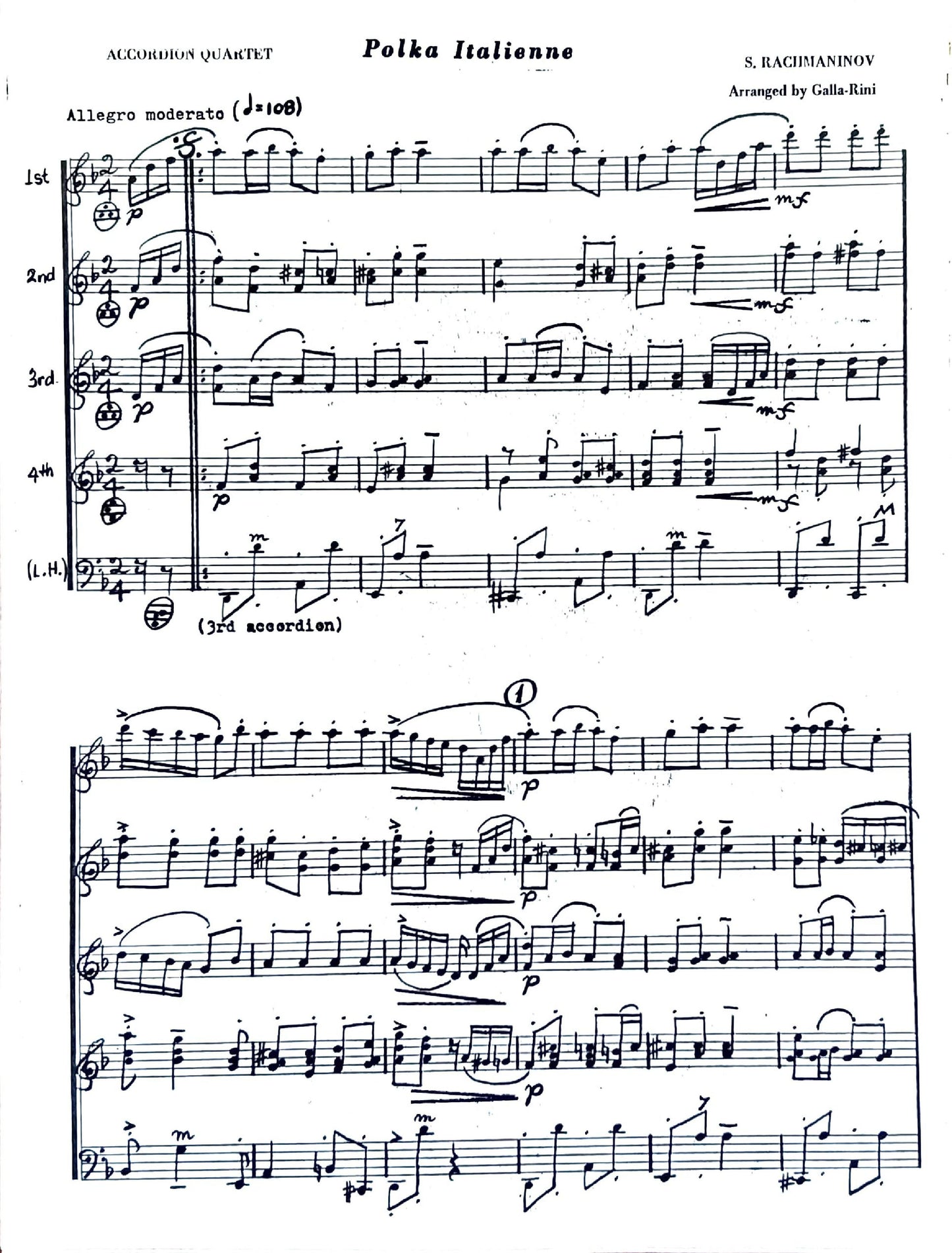 Polka Italienne (accordion ensemble)