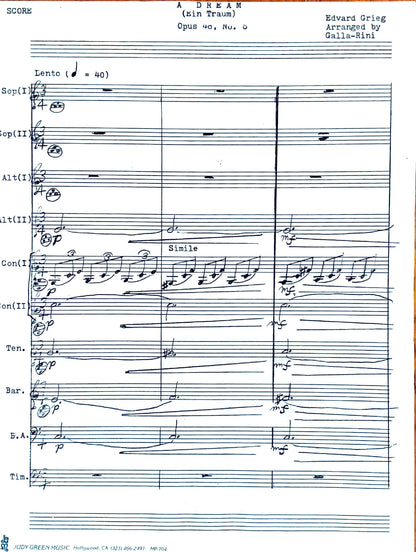Ein Traum (A Dream), Op. 48 No. 6 (acordion ensemble)