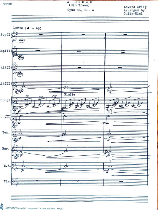 Ein Traum (A Dream), Op. 48 No. 6 (acordion ensemble)