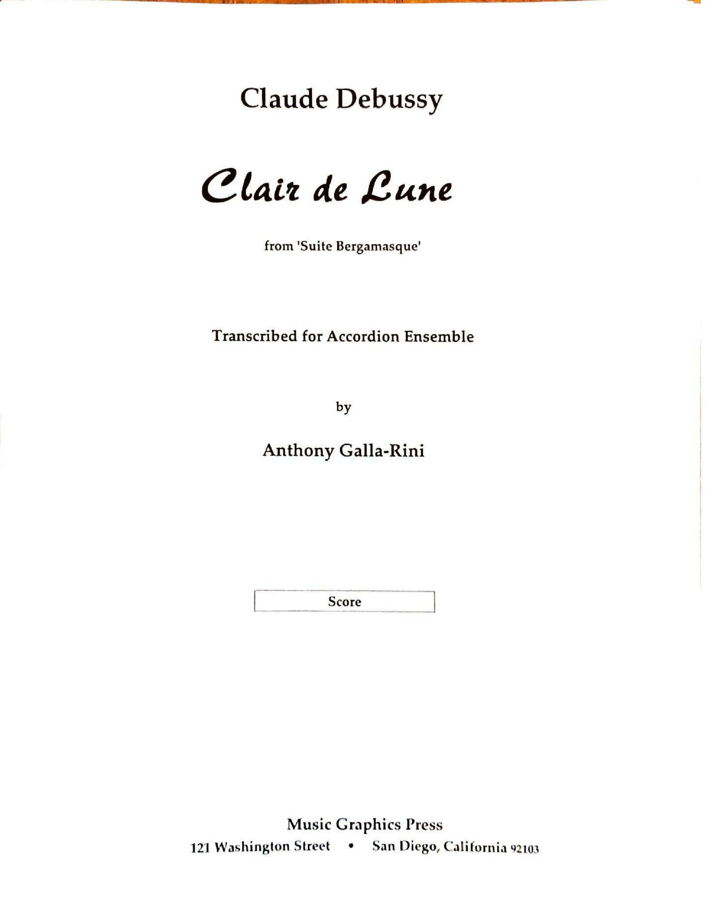Clair de Lune (accordion ensemble)