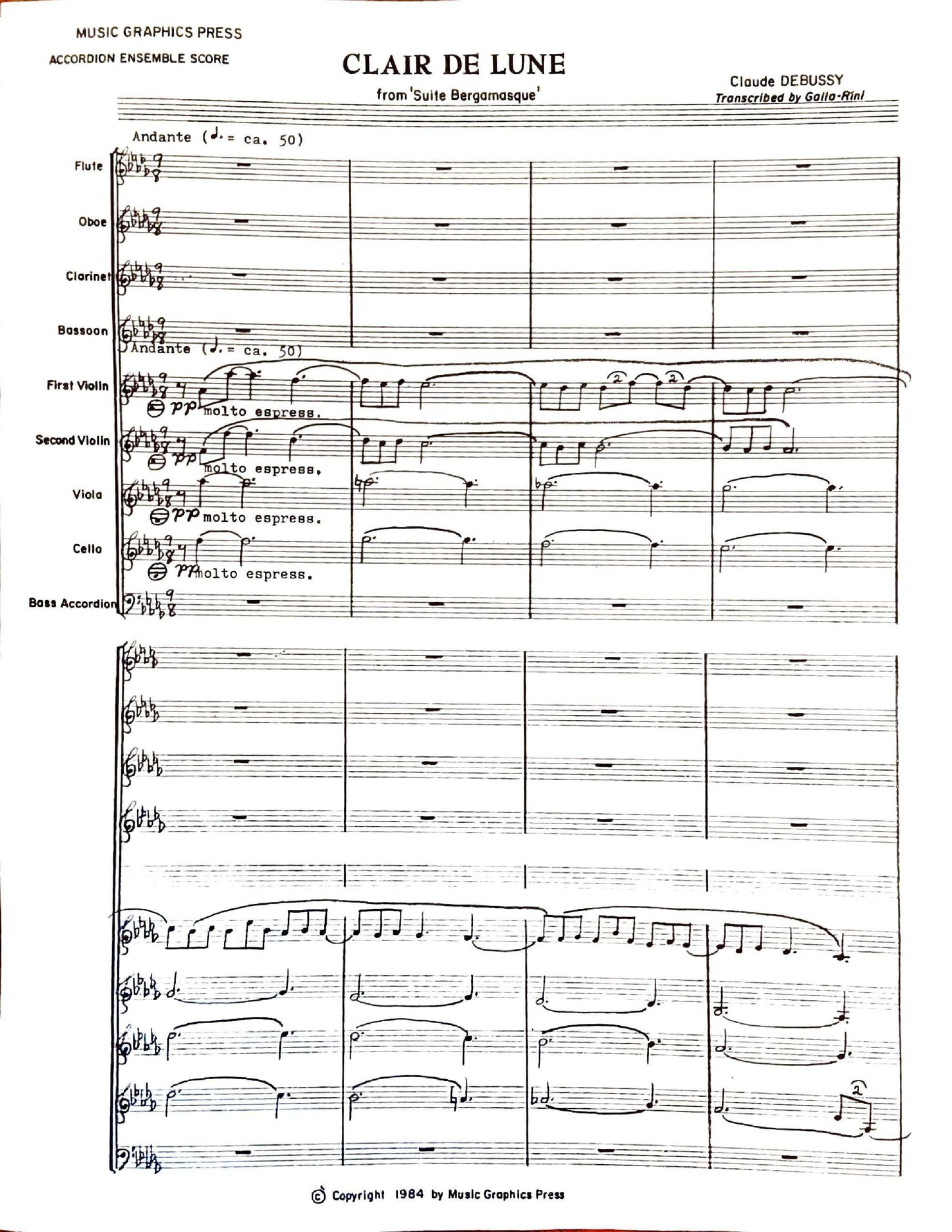 Clair de Lune (accordion ensemble)