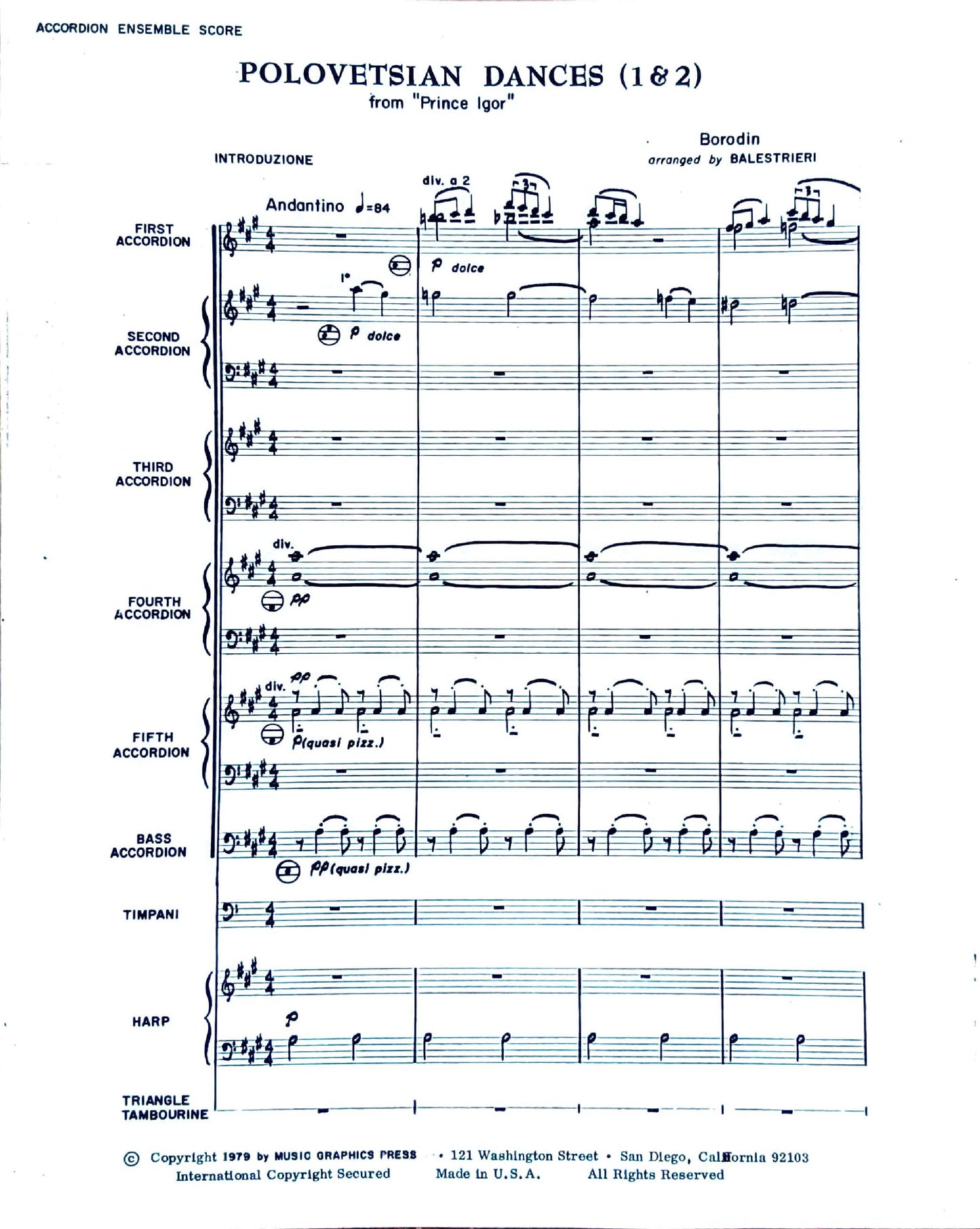 Polovetsian Dances No. 1 and 2 from the opera Prince Igor