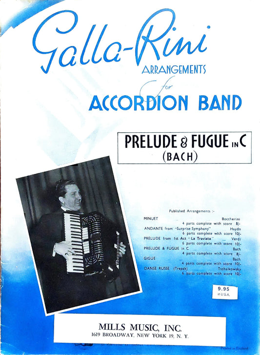 Prelude and Fugue in C Major from Eight Little Preludes and Fugues (accordion ensemble)