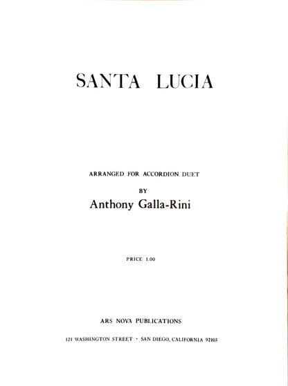Santa Lucia (Duet)