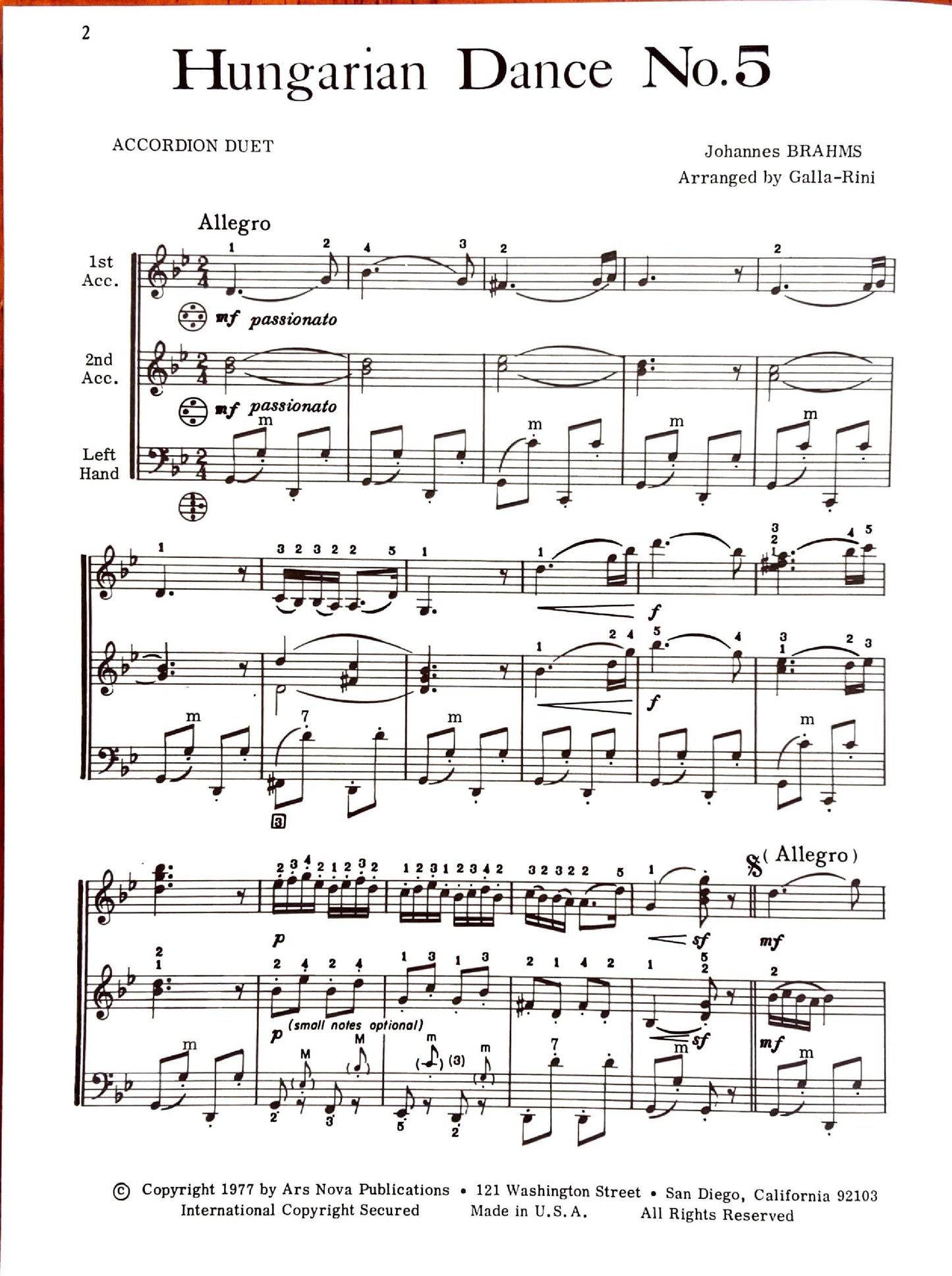 Hungarian Dance No.5 (Duet)