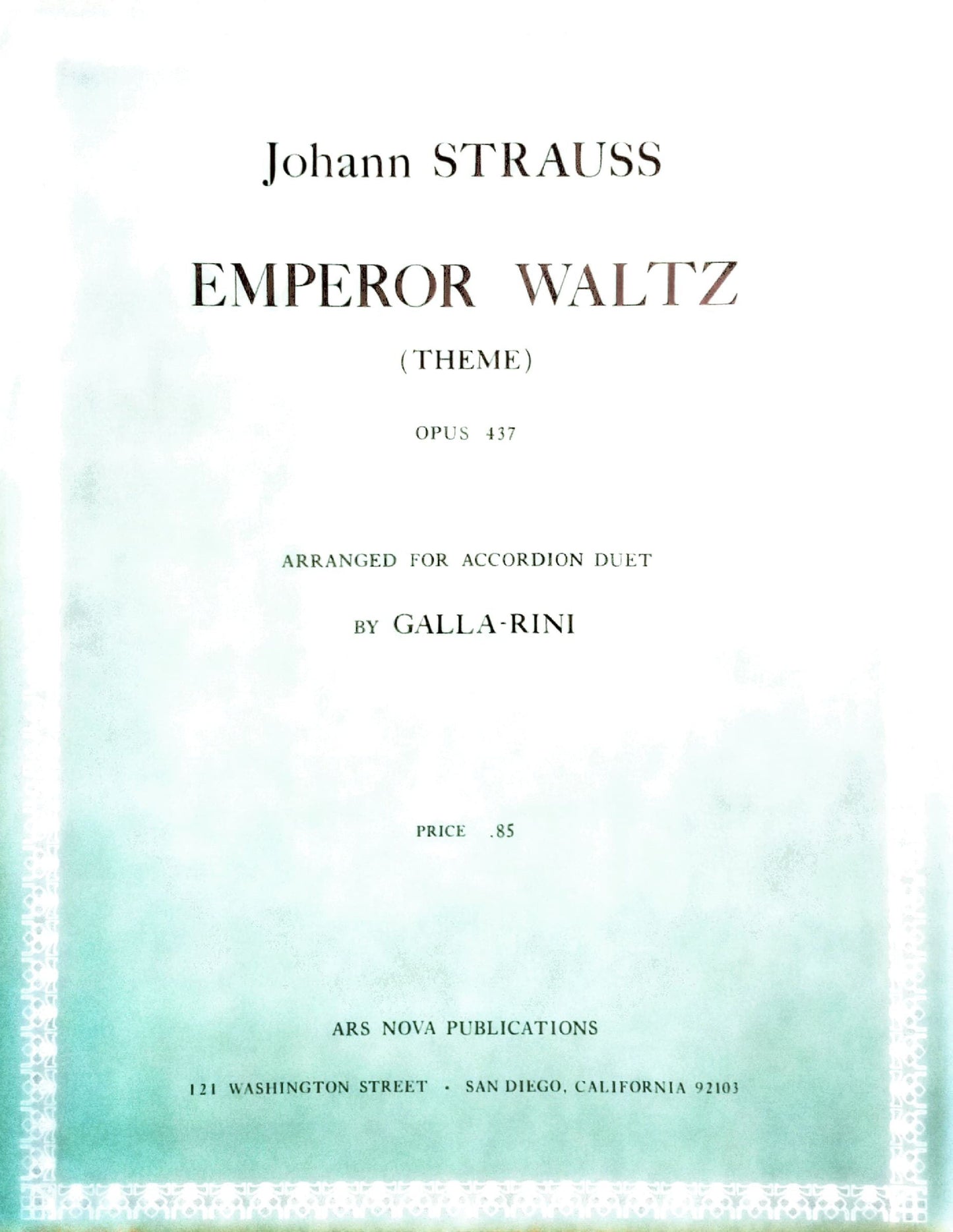 Emperor Waltz (Theme) Op.437 (Duet)