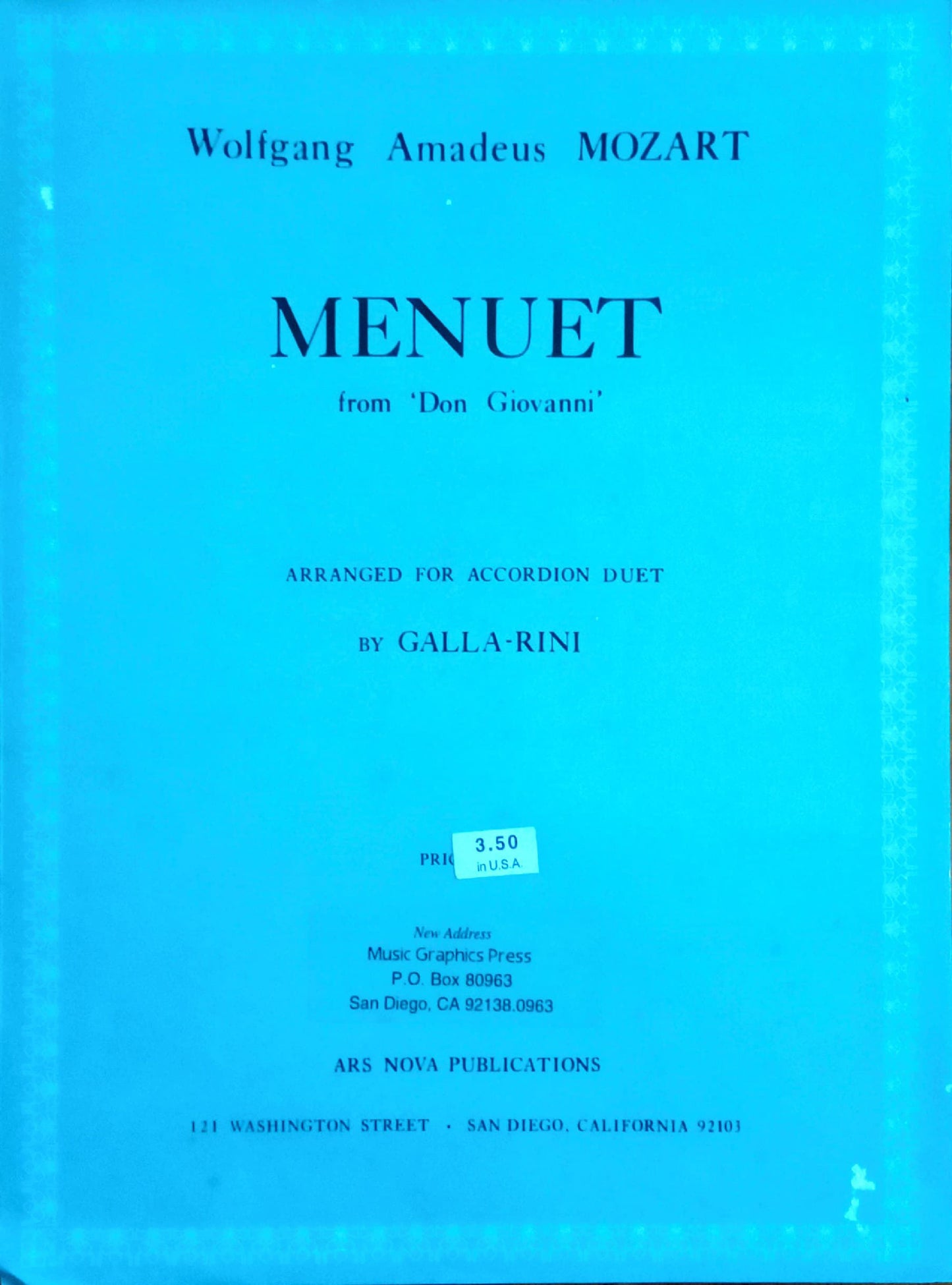 Menuet from 'Don Giovanni' (Duet)