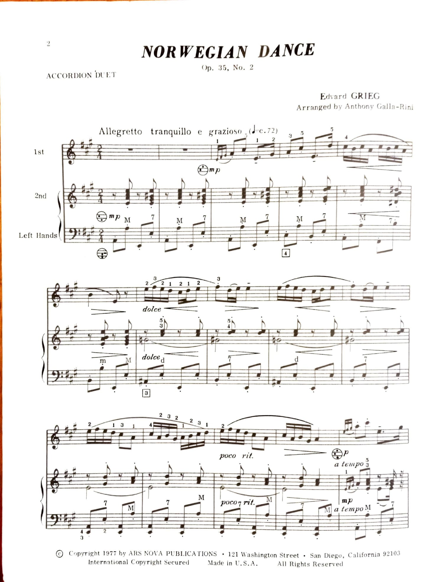 Norwegian Dance (Duet)