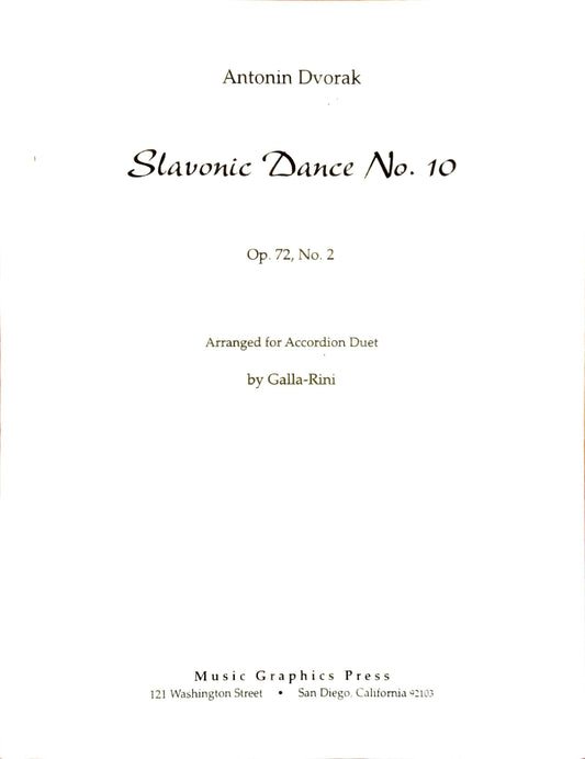 Slavonic Dance No. 10 Op. 72 No. 2 (Duet)